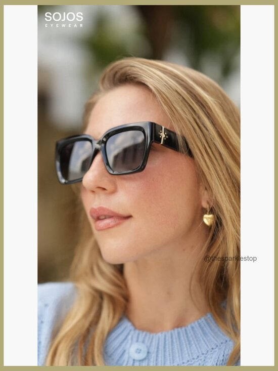 Square Polarized Sunglasses with UV400 Lenses, Plastic Frame
